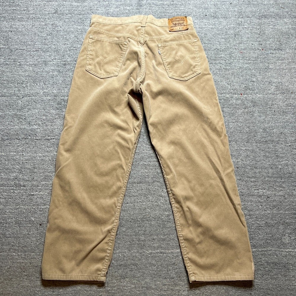 Levi 565 Loose Fit Wide Leg Khaki Vintage Corduroy Pants Made in USA